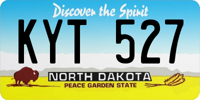 ND license plate KYT527