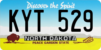 ND license plate KYT529