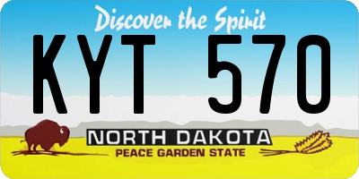 ND license plate KYT570