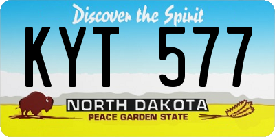 ND license plate KYT577