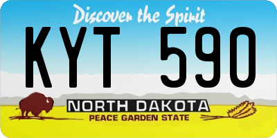 ND license plate KYT590