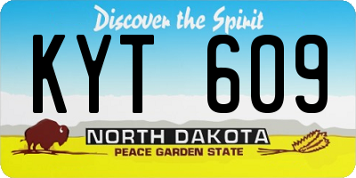 ND license plate KYT609