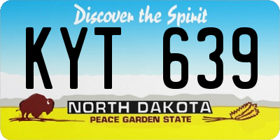 ND license plate KYT639