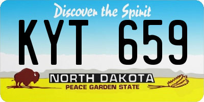 ND license plate KYT659