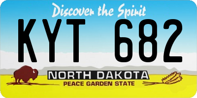 ND license plate KYT682
