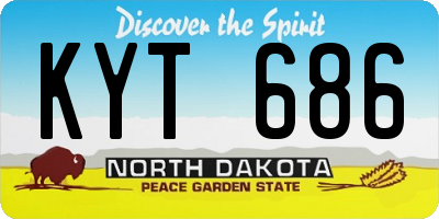 ND license plate KYT686