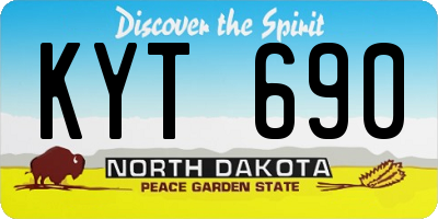 ND license plate KYT690
