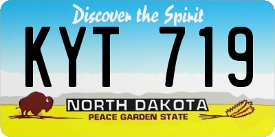 ND license plate KYT719