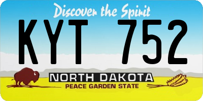 ND license plate KYT752