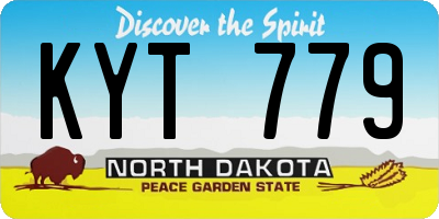 ND license plate KYT779