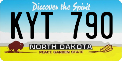 ND license plate KYT790