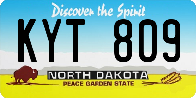 ND license plate KYT809