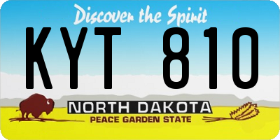 ND license plate KYT810
