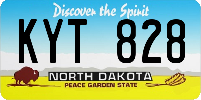 ND license plate KYT828