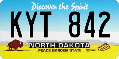 ND license plate KYT842
