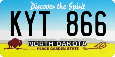 ND license plate KYT866
