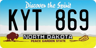 ND license plate KYT869