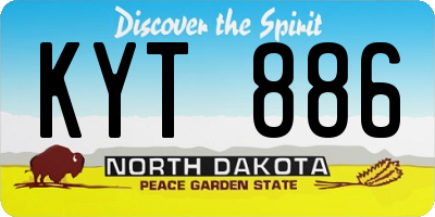 ND license plate KYT886