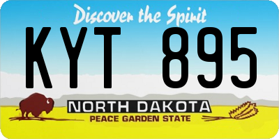 ND license plate KYT895