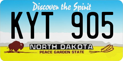 ND license plate KYT905