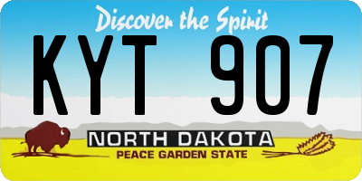ND license plate KYT907
