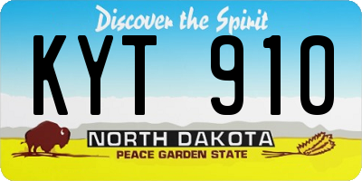 ND license plate KYT910