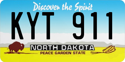 ND license plate KYT911