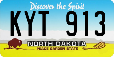 ND license plate KYT913