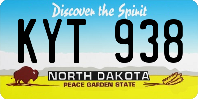 ND license plate KYT938