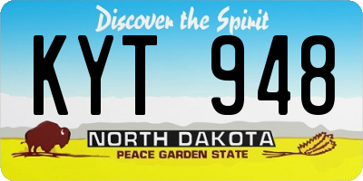 ND license plate KYT948