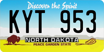 ND license plate KYT953