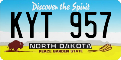 ND license plate KYT957