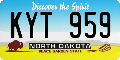 ND license plate KYT959