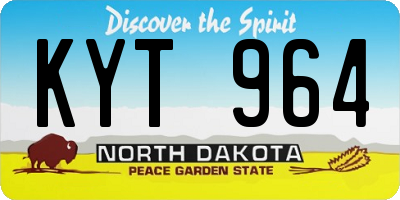 ND license plate KYT964