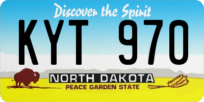 ND license plate KYT970