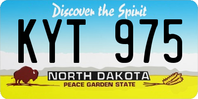 ND license plate KYT975