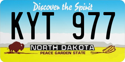 ND license plate KYT977