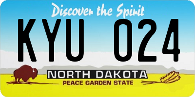 ND license plate KYU024