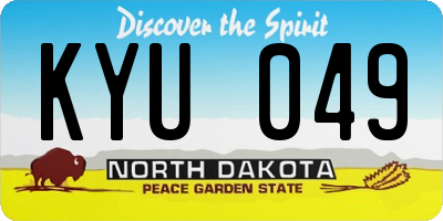 ND license plate KYU049