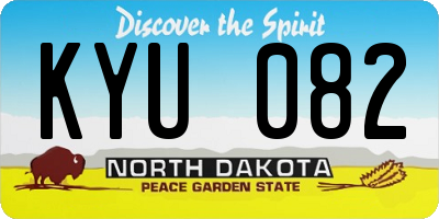 ND license plate KYU082