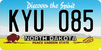 ND license plate KYU085