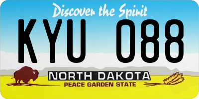 ND license plate KYU088