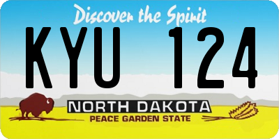 ND license plate KYU124