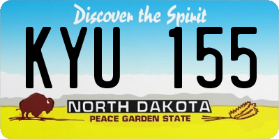 ND license plate KYU155