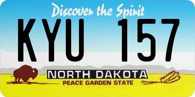 ND license plate KYU157