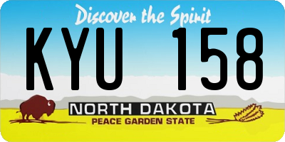 ND license plate KYU158
