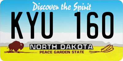 ND license plate KYU160