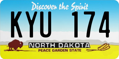 ND license plate KYU174