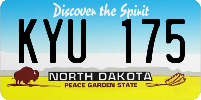 ND license plate KYU175