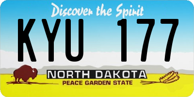 ND license plate KYU177